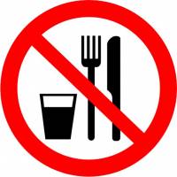 Знаки запрещающие — Запрещающий знак Р30 &quot;Запрещается принимать пищу&quot; — фото