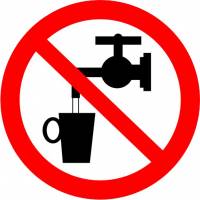 Знаки запрещающие — Запрещающий знак Р05 &quot;Запрещается использовать в качестве питьевой воды&quot; — фото