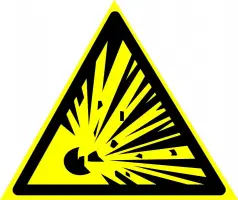 Знаки предупреждающие — Предупреждающий знак W02 &quot;Взрывоопасно&quot; — фото