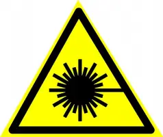 Знаки предупреждающие — Предупреждающий знак W10 &quot;Опасно. Лазерное излучение&quot; — фото