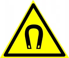 Знаки предупреждающие — Предупреждающий знак W13 &quot;Внимание. Магнитное поле&quot; — фото