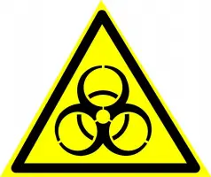 Знаки предупреждающие — Предупреждающий знак W16 &quot;Осторожно. Биологическая опасность (инфекционные вещества)&quot; — фото