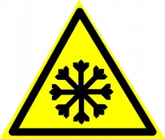 Знаки предупреждающие — Предупреждающий знак W17 &quot;Осторожно. Холод&quot; — фото