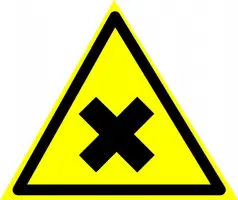 Знаки предупреждающие — Предупреждающий знак W18 &quot;Осторожно. Вредные для здоровья аллергические (раздражающие) вещества&quot; — фото