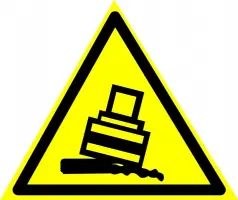 Знаки предупреждающие — Предупреждающий знак W24 &quot;Осторожно. Возможно опрокидывание&quot; — фото