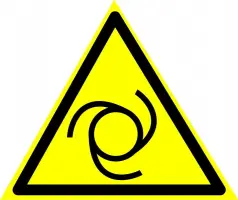 Знаки предупреждающие — Предупреждающий знак W25 &quot;Внимание. Автоматическое включение (запуск) оборудования&quot; — фото