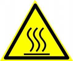 Знаки предупреждающие — Предупреждающий знак W26 &quot;Осторожно. Горячая поверхность&quot; — фото