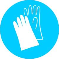 Знаки предписывающие — Предписывающий знак M06 &quot;Работать в защитных перчатках&quot; — фото