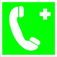 Знаки медицинские — Медицинский знак EC06 &quot;Телефон связи с медицинским пунктом (скорой медицинской помощью)&quot; — фото