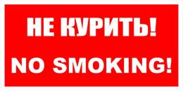 Вспомогательные знаки — Знак вспомогательный VS 07-03 &quot;Не курить! No smoking!&quot; — фото