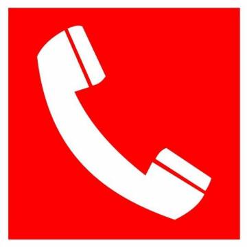 Знак пожарной безопасности F05 "Телефон для использования при пожаре (в том числе телефон прямой связи с пожарной охраной" — фото-526_1