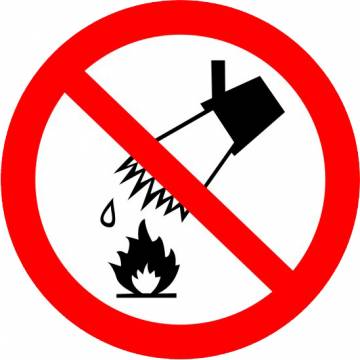 Запрещающий знак Р04 "Запрещается тушить водой" — фото-524_1