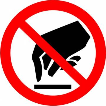 Запрещающий знак Р08 "Запрещается прикасаться. Опасно" — фото-524_1