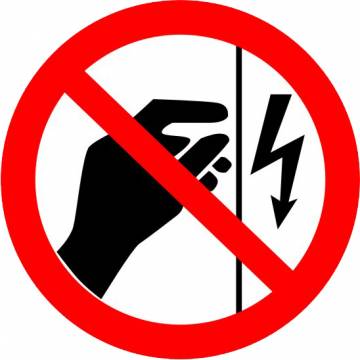 Запрещающий знак Р09 "Запрещается прикасаться. Корпус под напряжением" — фото-524_1