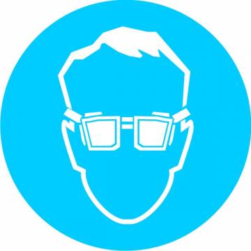 Предписывающий знак М01 "Работать в защитных очках" — фото-532_1