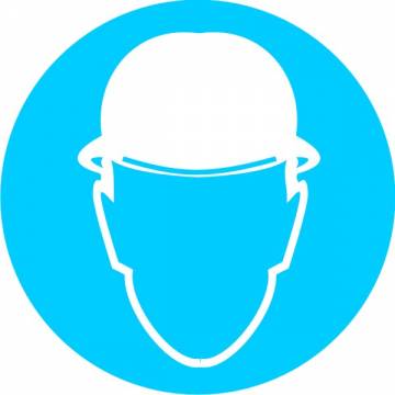 Предписывающий знак M02 "Работать в защитной каске (шлеме)" — фото-532_1