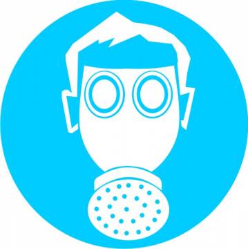 Предписывающий знак M04 "Работать в средствах индивидуальной защиты органов дыхания" — фото-532_1