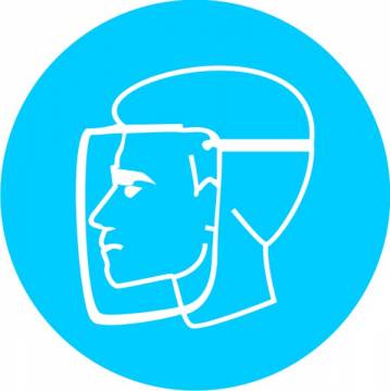 Предписывающий знак M08 "Работать в защитном щитке" — фото-532_1