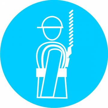 Предписывающий знак M09 "Работать в предохранительном (страховочном) поясе" — фото-532_1