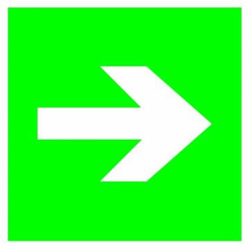 Эвакуационный знак E02-01 "Направляющая стрелка" — фото-536_1