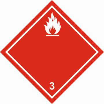 Знак опасных грузов 3б "Легковоспламеняющиеся жидкости" — фото-550_1