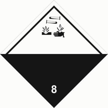 Знак опасных грузов 8 "Коррозионные вещества" — фото-550_1