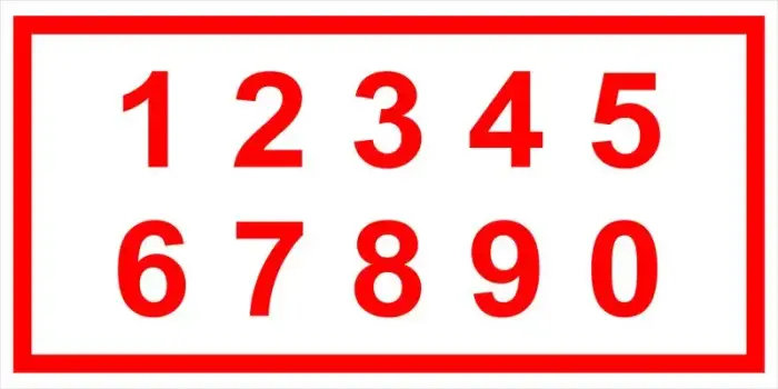 Знак электробезопасности Т 58-01 "Цифры от 0 до 9 (набор)" — фото-570_1